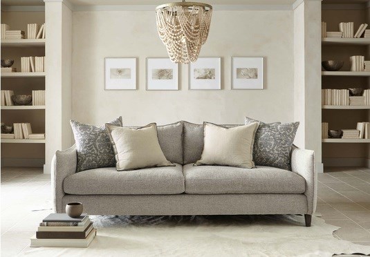 Bernhardt Joli Contemporary Sofa with Comfort Luxe Feather Down Cushions